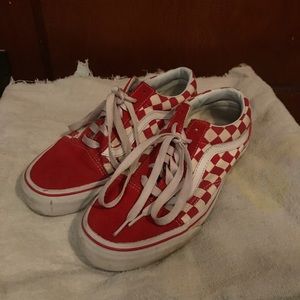 Red Checkered Vans